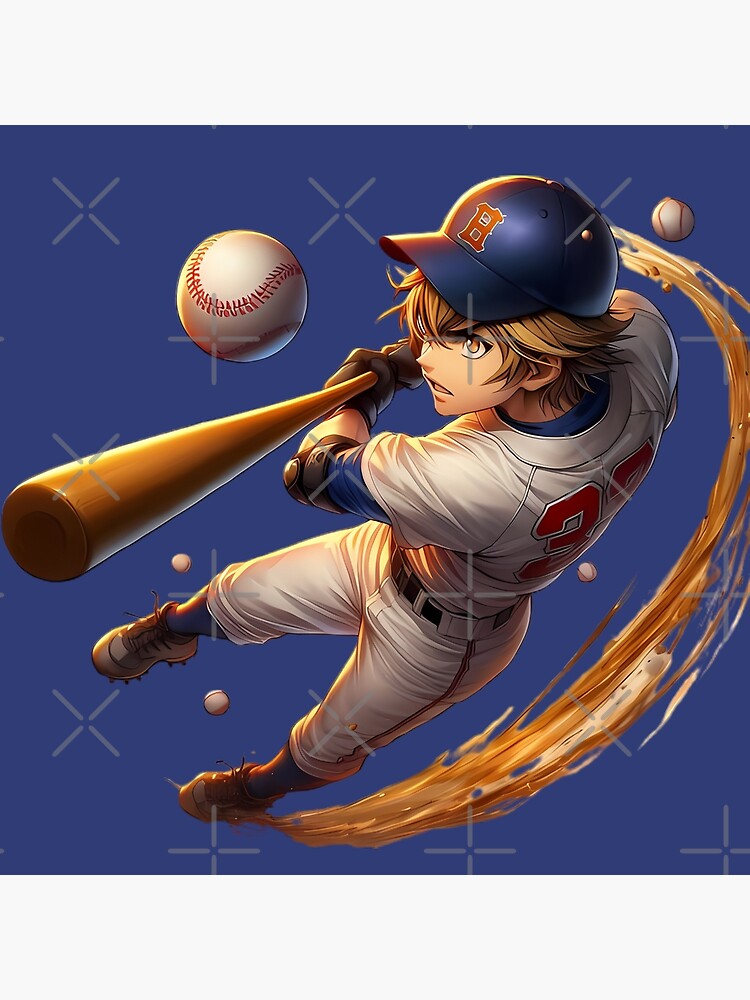 Anime Baseball Dynamic Swing Throw Pillow - Image 2