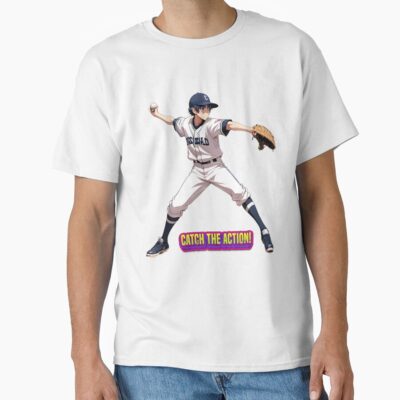 Anime Boy Baseball Player Ready To Throw The Ball Be Ready To Catch The Action T-shirt
