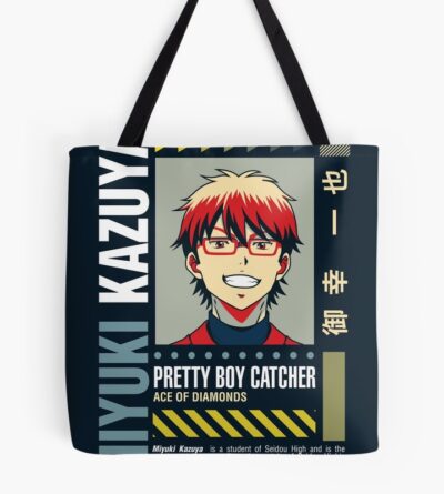 Street Wear Ace Of Diamond Kazuya Kazuya Miyuki Catcher Smile Tote Bag