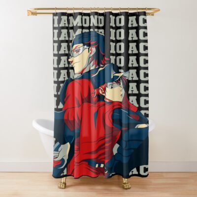 Ace Of Diamond Best Pitcher Battery Sawamura And Miyuki Shower Curtain