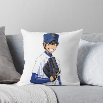 Ace Of Diamond Eijun Sawamura Throw Pillow