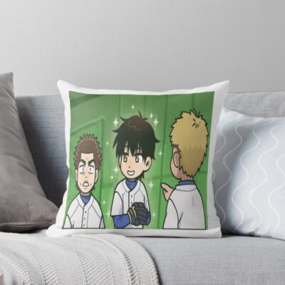 Ace Of Diamond Redrawn 2 Throw Pillow