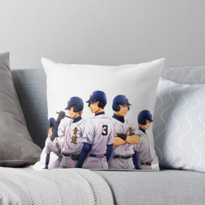Ace Of Diamond Team Throw Pillow